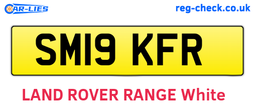 SM19KFR are the vehicle registration plates.