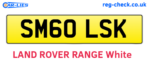 SM60LSK are the vehicle registration plates.
