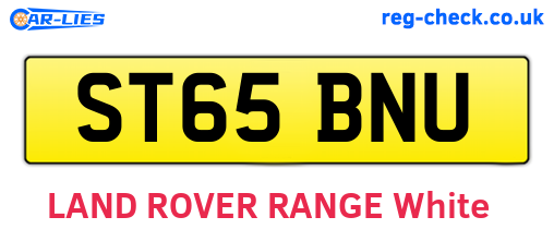 ST65BNU are the vehicle registration plates.