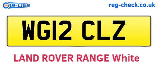 WG12CLZ are the vehicle registration plates.