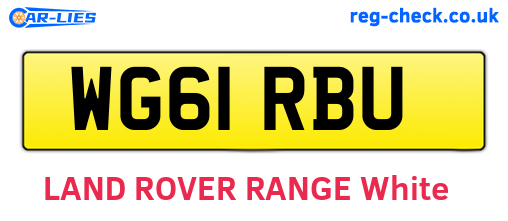 WG61RBU are the vehicle registration plates.