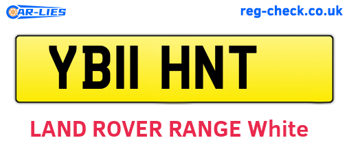 YB11HNT are the vehicle registration plates.