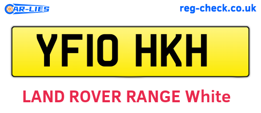 YF10HKH are the vehicle registration plates.