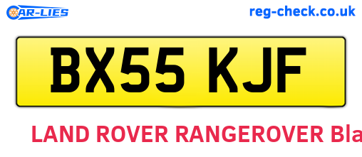 BX55KJF are the vehicle registration plates.