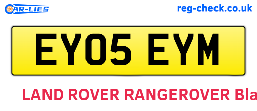 EY05EYM are the vehicle registration plates.