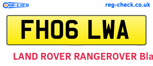 FH06LWA are the vehicle registration plates.
