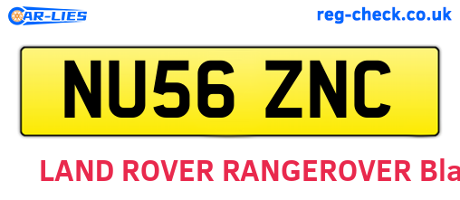 NU56ZNC are the vehicle registration plates.