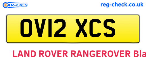 OV12XCS are the vehicle registration plates.