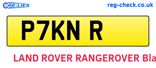 P7KNR are the vehicle registration plates.