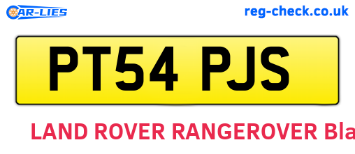 PT54PJS are the vehicle registration plates.
