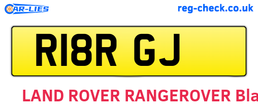 R18RGJ are the vehicle registration plates.