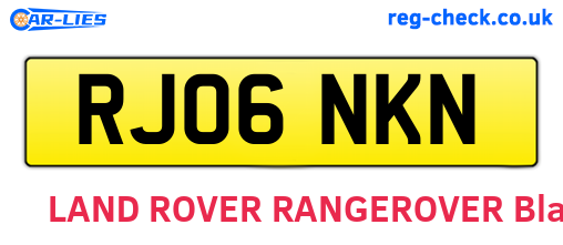 RJ06NKN are the vehicle registration plates.