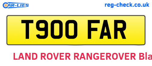 T900FAR are the vehicle registration plates.