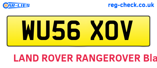 WU56XOV are the vehicle registration plates.