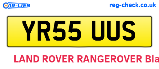 YR55UUS are the vehicle registration plates.