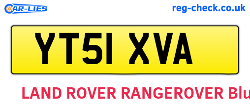 YT51XVA are the vehicle registration plates.