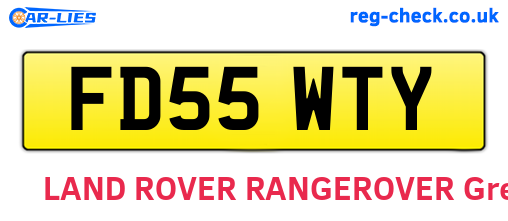 FD55WTY are the vehicle registration plates.