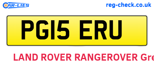 PG15ERU are the vehicle registration plates.