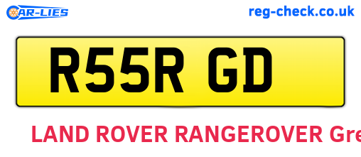 R55RGD are the vehicle registration plates.