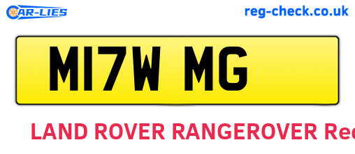 M17WMG are the vehicle registration plates.