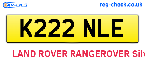 K222NLE are the vehicle registration plates.
