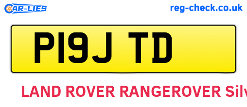 P19JTD are the vehicle registration plates.
