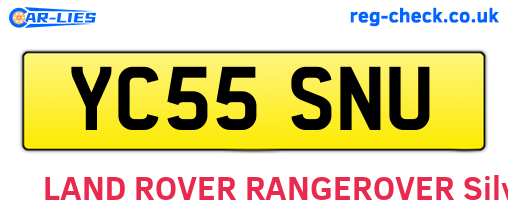 YC55SNU are the vehicle registration plates.