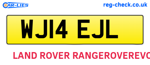 WJ14EJL are the vehicle registration plates.