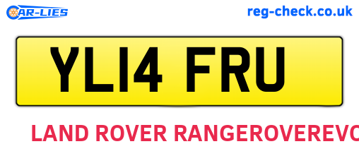 YL14FRU are the vehicle registration plates.