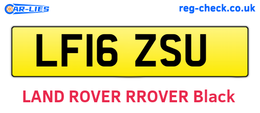 LF16ZSU are the vehicle registration plates.