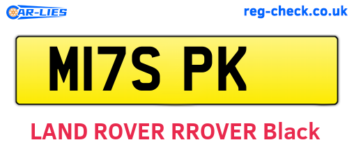 M17SPK are the vehicle registration plates.
