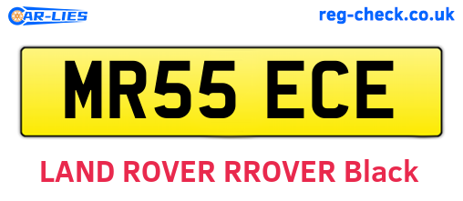 MR55ECE are the vehicle registration plates.