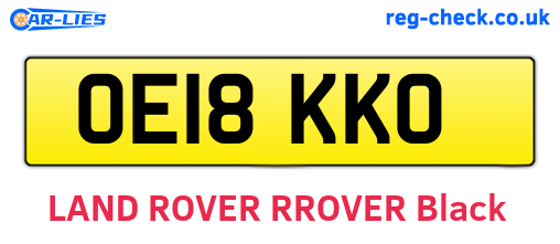 OE18KKO are the vehicle registration plates.