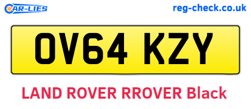 OV64KZY are the vehicle registration plates.