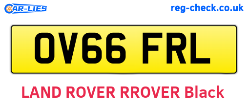 OV66FRL are the vehicle registration plates.
