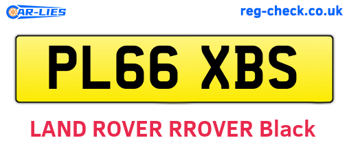 PL66XBS are the vehicle registration plates.