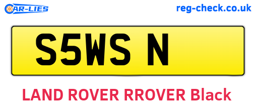 S5WSN are the vehicle registration plates.