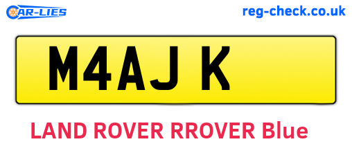 M4AJK are the vehicle registration plates.