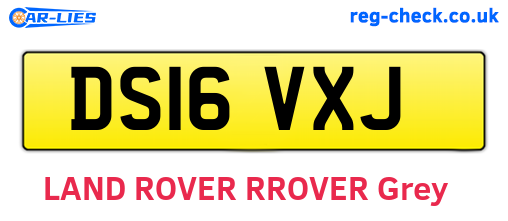 DS16VXJ are the vehicle registration plates.