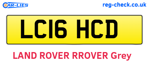 LC16HCD are the vehicle registration plates.