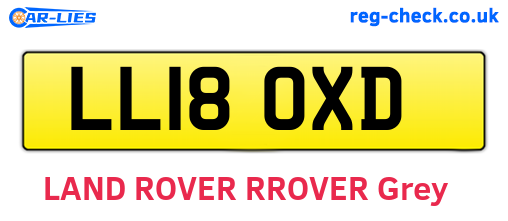 LL18OXD are the vehicle registration plates.