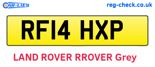 RF14HXP are the vehicle registration plates.