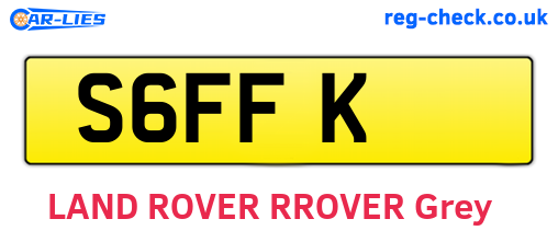 S6FFK are the vehicle registration plates.
