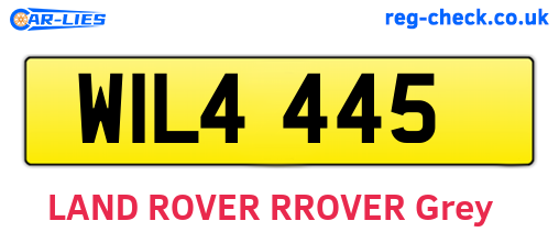WIL4445 are the vehicle registration plates.