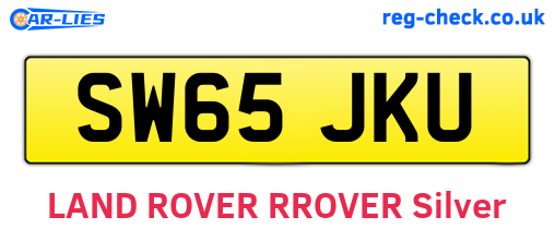 SW65JKU are the vehicle registration plates.