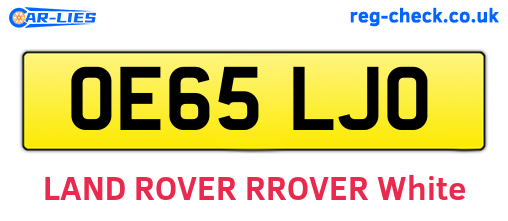 OE65LJO are the vehicle registration plates.