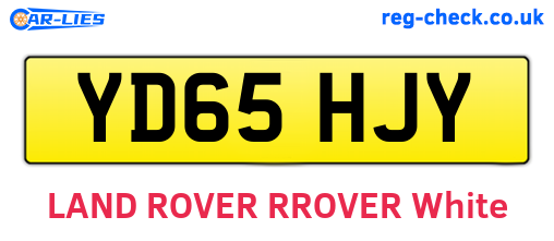 YD65HJY are the vehicle registration plates.