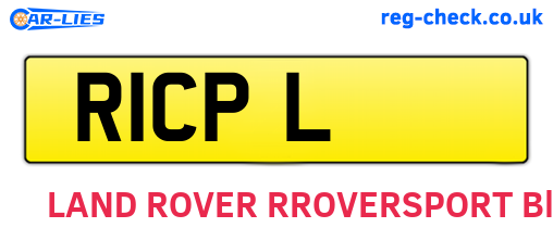 R1CPL are the vehicle registration plates.