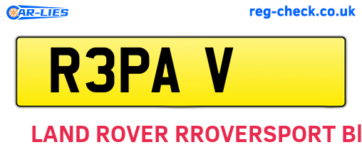 R3PAV are the vehicle registration plates.
