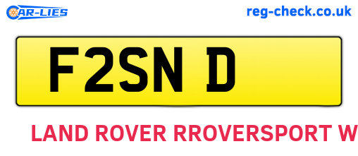 F2SND are the vehicle registration plates.